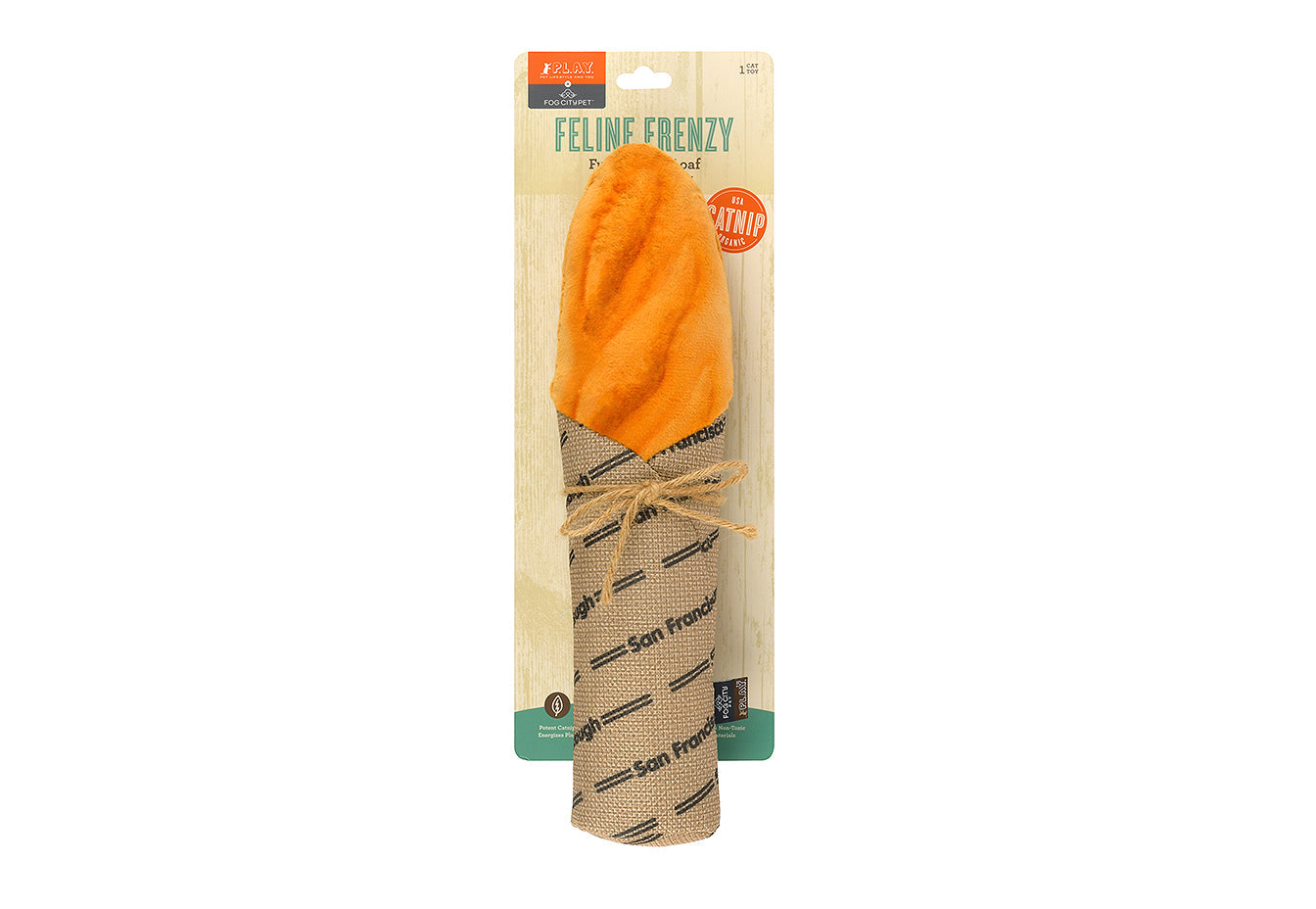 Fog City Pet x Feline Frenzy Fur-mented Loaf Kicker Toy